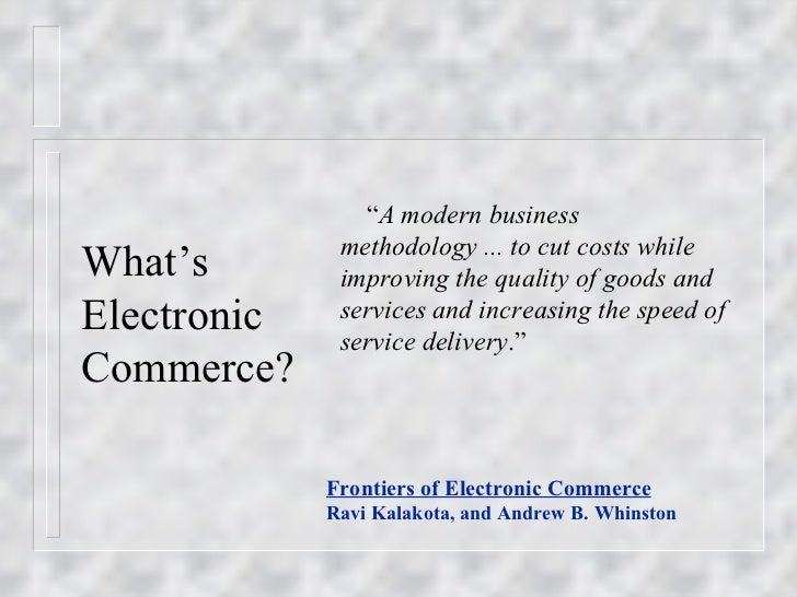 frontiers of e commerce kalakota